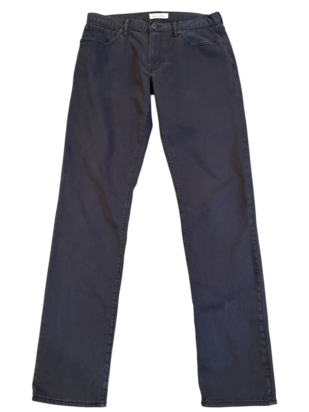 Gap 1969 Straight Cotton Stretch Jeans Soft Black 32x36 Fits 35L Faded Charcoal
